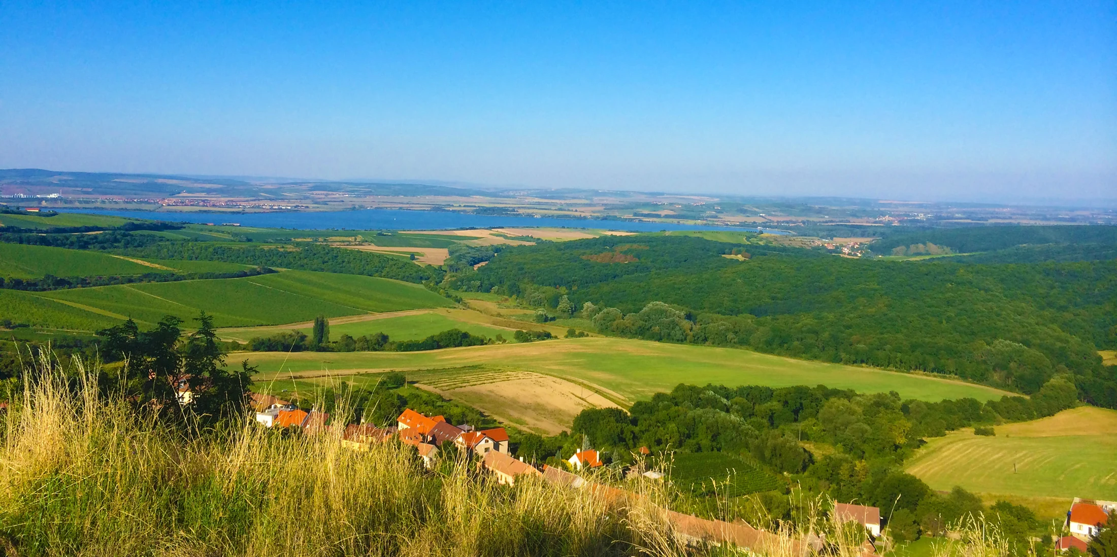 Výhled na krajinu Pálavy a Nové Mlýny